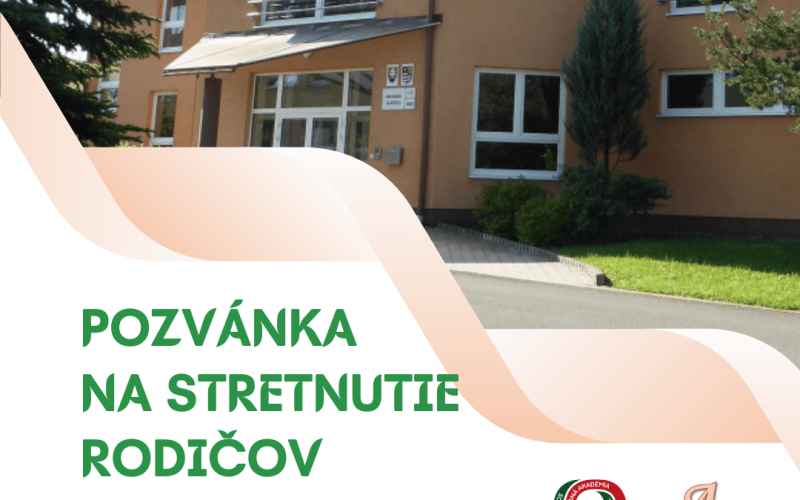 POZVÁNKA NA STRETNUTIE RODIČOV